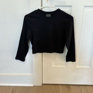 Lulu cropped 3/4 length sleeve top